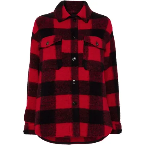 Rote Karo Jacke Woolrich - Woolrich - Modalova