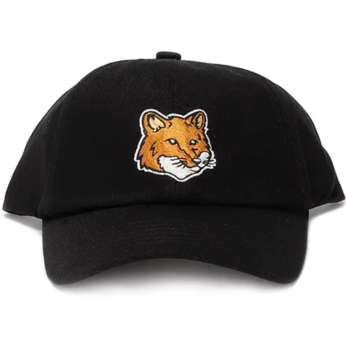 Canvas Visor Hat with Fox , male, Sizes: ONE SIZE - Maison Kitsuné - Modalova