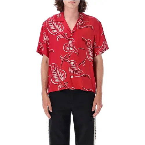 Floral Patterned Short-Sleeved Bowling Shirt , male, Sizes: L, XL - Bode - Modalova