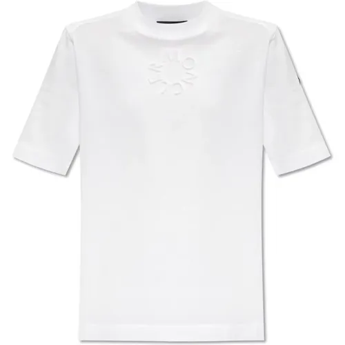 T-Shirt mit Logo , Damen, Größe: L - Moncler - Modalova