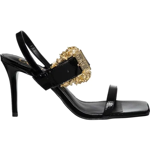 Baroque Heeled Sandals , female, Sizes: 4 UK, 5 UK, 8 UK - Versace Jeans Couture - Modalova