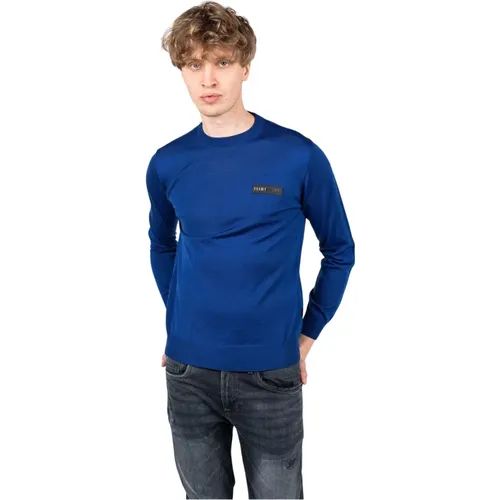 Merinowollpullover mit Rundhalsausschnitt - Plein Sport - Modalova