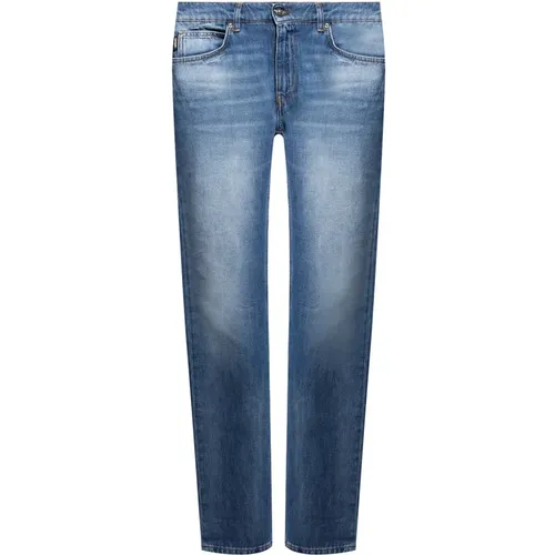 Baumwoll Logo Denim Jeans , Herren, Größe: W33 - Versace - Modalova