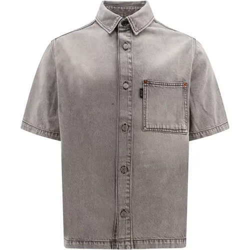 Grey Short Sleeve Shirt , male, Sizes: XL, L - Haikure - Modalova