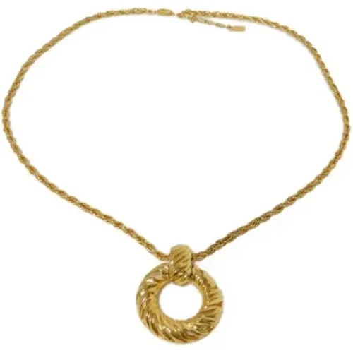 Pre-owned Metal necklaces , female, Sizes: ONE SIZE - Yves Saint Laurent Vintage - Modalova