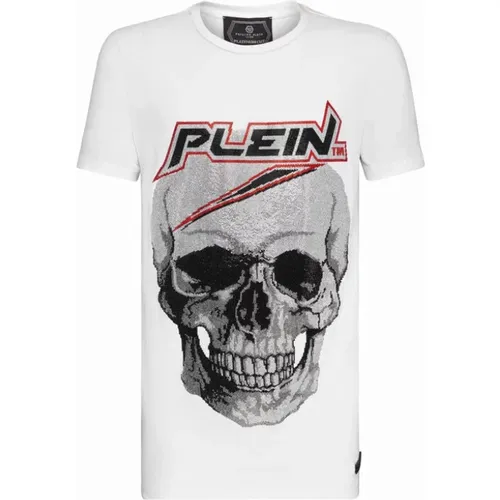Platinum Cut Weißes Rundhals T-Shirt , Herren, Größe: 2XL - Philipp Plein - Modalova