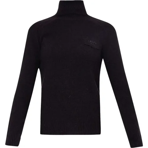 Schwarzer Wollmischung Rollkragenpullover , Damen, Größe: XS - Liu Jo - Modalova