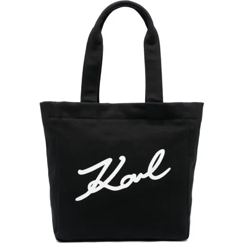 Canvas Shopper Bag , female, Sizes: ONE SIZE - Karl Lagerfeld - Modalova