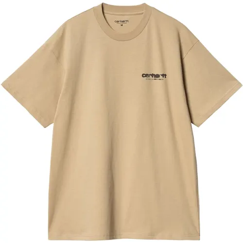 Organisches Baumwoll-Kurzarm-T-Shirt , Herren, Größe: XL - Carhartt WIP - Modalova