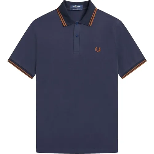 Laurel Crown Polo Navy/Ice , male, Sizes: 4XS - Fred Perry - Modalova