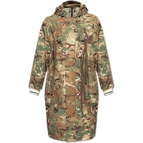 Camo Hooded Jacket , male, Sizes: S - Dolce & Gabbana - Modalova