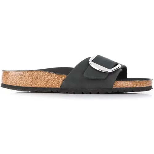 Schwarze Leder Madrid Sandalen , Damen, Größe: 37 EU - Birkenstock - Modalova