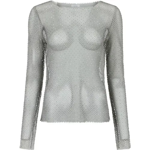 Aimee Stone Bluse Silber , Damen, Größe: L - NEO NOIR - Modalova