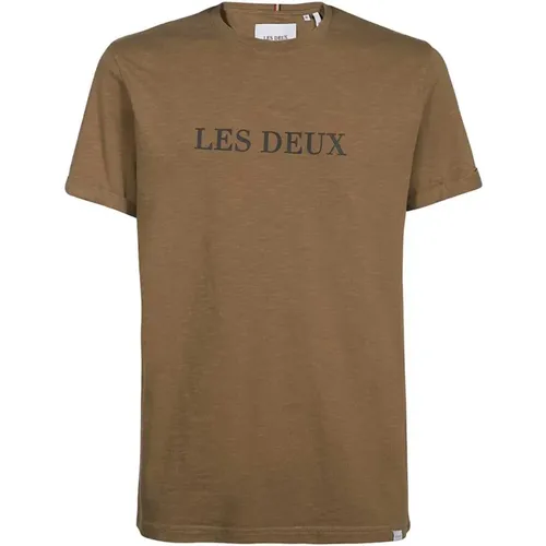 Geripptes Baumwoll-T-Shirt Les Deux - Les Deux - Modalova