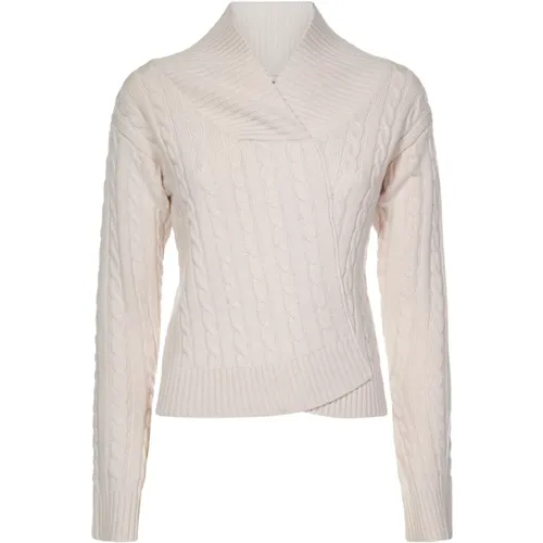 Cable Knit Sweater Aw24 , female, Sizes: M, XS - Victoria Beckham - Modalova