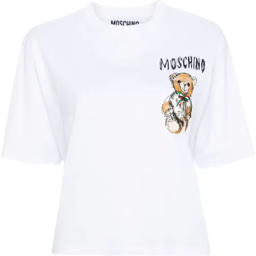 Logo Print T-shirts and Polos , female, Sizes: XS - Moschino - Modalova