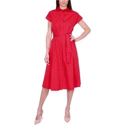 Rotes Baumwollhemdkleid , Damen, Größe: S - Liu Jo - Modalova