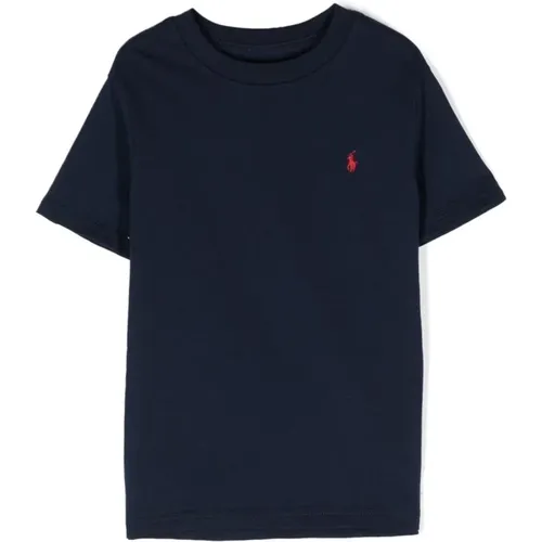 Kinder Baumwoll T-Shirt - Marineblau,Blaue Polo Pony T-shirts und Polos - Ralph Lauren - Modalova