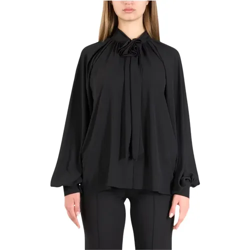 Chiffonbluse mit Schleifendetail , Damen, Größe: L - Actualee - Modalova