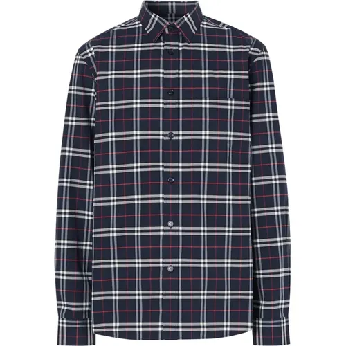 Checkered Cotton Shirt , male, Sizes: L - Burberry - Modalova