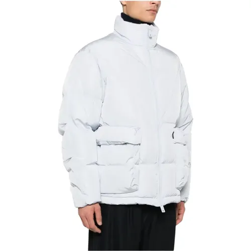 Grey Quilted Padded Coat , male, Sizes: M - Emporio Armani - Modalova