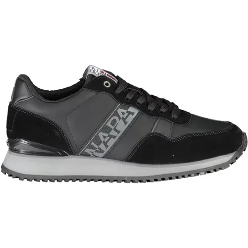 Schwarze Sneaker mit Kontrast-Schnürsenkeln - Napapijri - Modalova
