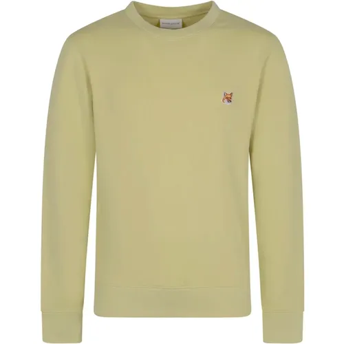 Fox Head Patch Sweatshirt , male, Sizes: S, L, XL, M, 2XL - Maison Kitsuné - Modalova