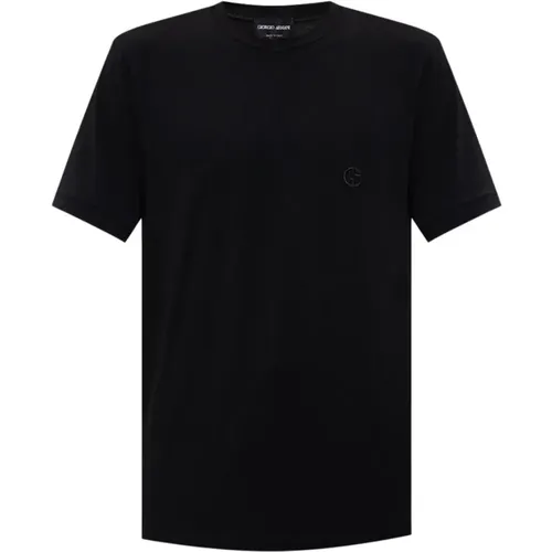 T-Shirt mit Logo , Herren, Größe: XL - Giorgio Armani - Modalova