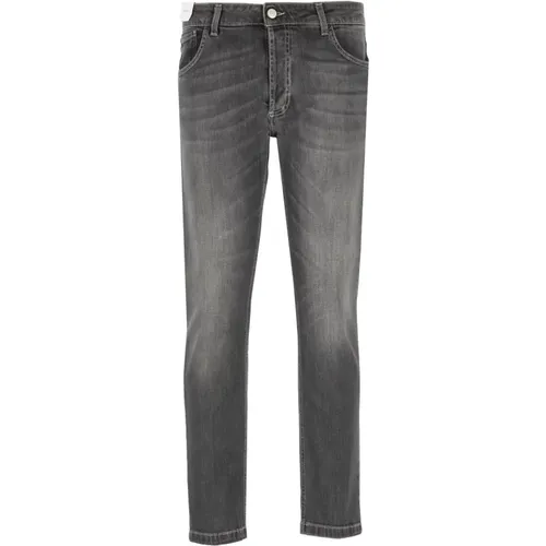 Grey Cotton Jeans with Belt Loops , male, Sizes: W34, W32, W35, W36, W31 - Entre amis - Modalova