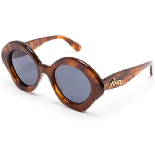 Braune Sonnenbrille mit Zubehör , Damen, Größe: 49 MM - Loewe - Modalova