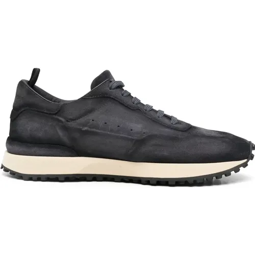 Suede Sneakers, Rubber Sole, Made in Italy , male, Sizes: 10 UK - Officine Creative - Modalova