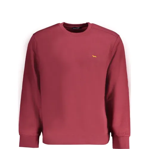 Roter Langarm bestickter Logo-Sweatshirt , Herren, Größe: M - Harmont & Blaine - Modalova