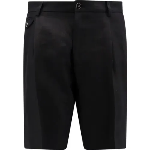 Linen Bermuda Shorts , Herren, Größe: L - Dolce & Gabbana - Modalova
