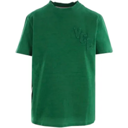 Oversize T-shirt with Logo Patch , female, Sizes: XS - Golden Goose - Modalova