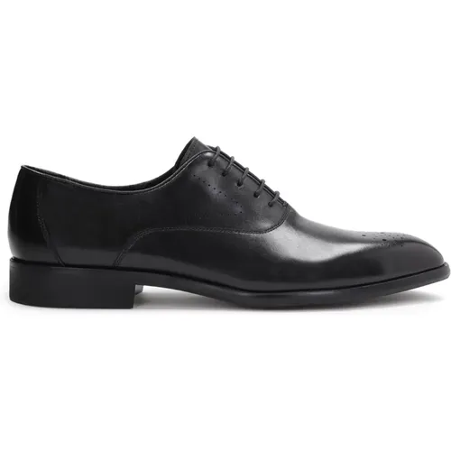 Schwarze Oxford-Schuhe für Herren mit dekorierten Zehen , Herren, Größe: 45 EU - Kazar - Modalova