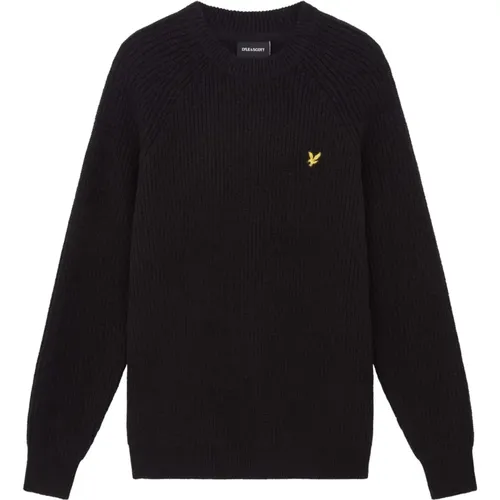 Schwarze Pullover , Herren, Größe: M - Lyle & Scott - Modalova