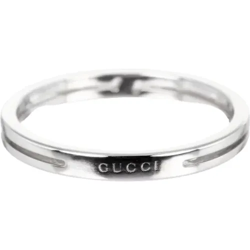 Pre-owned White Gold rings , female, Sizes: ONE SIZE - Gucci Vintage - Modalova