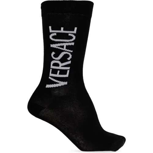 Socken mit Logo , Herren, Größe: L - Versace - Modalova