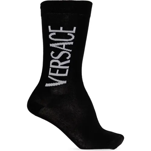 Socken mit Logo , Herren, Größe: S - Versace - Modalova