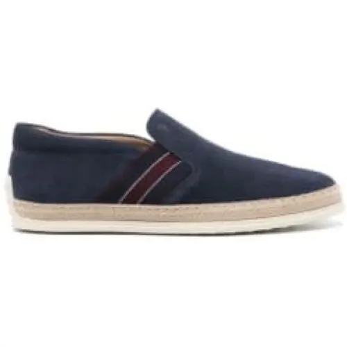 Logo-Debossed Suede Loafers , male, Sizes: 9 UK, 8 UK, 8 1/2 UK, 6 1/2 UK - TOD'S - Modalova