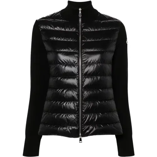 Hybrid Zip Sweater Jacket , female, Sizes: L - Moncler - Modalova