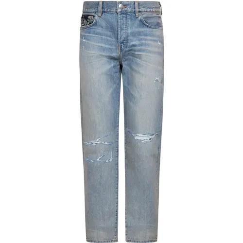 Bandana Repair Straight Jeans , male, Sizes: W32, W34, W30, W29, W31 - Amiri - Modalova