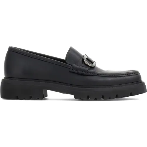 Flat Loafers with Gancini Buckle , male, Sizes: 7 UK, 9 UK, 5 UK, 7 1/2 UK, 6 UK - Salvatore Ferragamo - Modalova