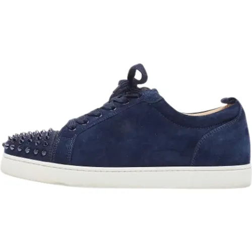 Pre-owned Suede sneakers , male, Sizes: 9 UK - Christian Louboutin Pre-owned - Modalova