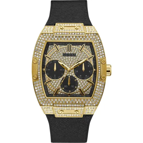 Statement oversized watch with 314 crystals , male, Sizes: ONE SIZE - Guess - Modalova