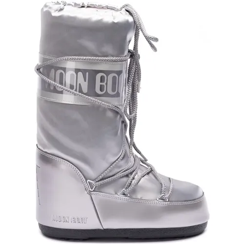 Silver Icon Glance Boots , female, Sizes: 3 UK - moon boot - Modalova