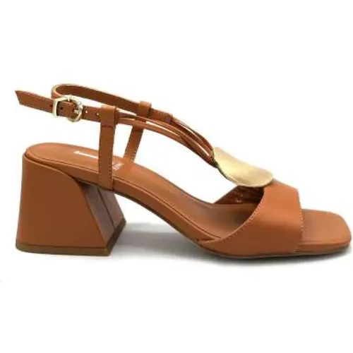 Cinnamon Leather Sandal with Adjustable Strap , female, Sizes: 3 UK, 2 UK, 4 UK, 7 UK, 5 UK - Jeannot - Modalova