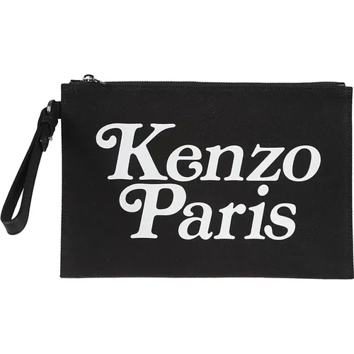 Stilvolle Noir Clutch Tasche , Herren, Größe: ONE Size - Kenzo - Modalova