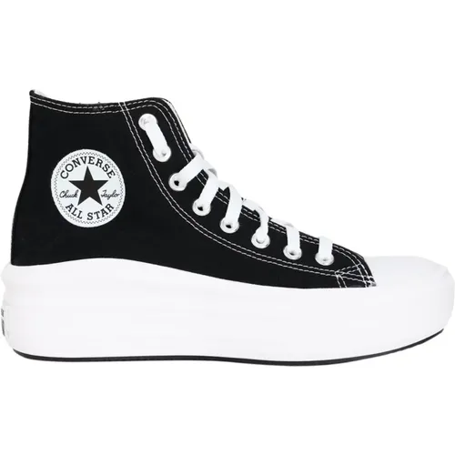 Schwarze Freizeitschuhe Hoher Profil , Damen, Größe: 36 EU - Converse - Modalova