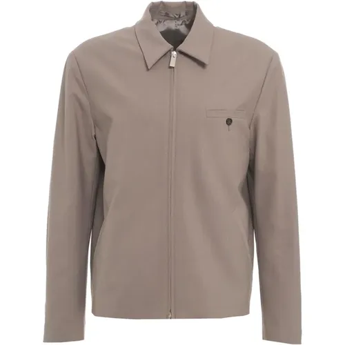 Men's Clothing Jackets & Coats Grey Ss24 , male, Sizes: M, S - Paolo Pecora - Modalova